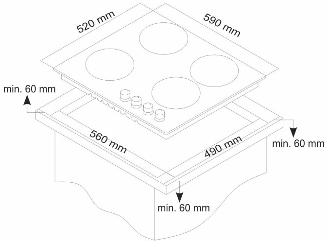Газовая варочная панель Simfer H 60Q40 O420