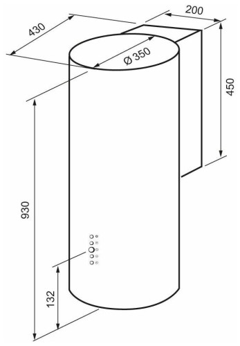 Кухонная вытяжка KRONA TINA 350 WHITE 3P