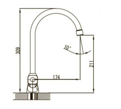 Смеситель для кухни Kaiser Topaz 17233