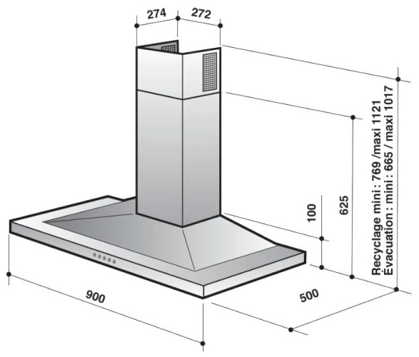 Кухонная вытяжка De Dietrich DHP 7912 X