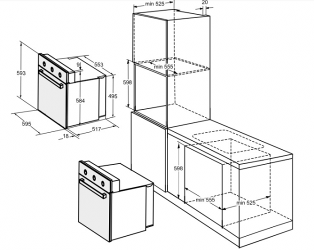 Электрический духовой шкаф Weissgauff EOV 19 MX 423 159