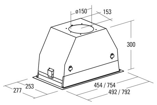 Встраиваемая вытяжка Cata GC Dual A 75 XGBK