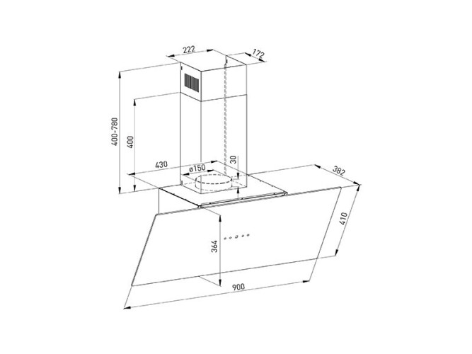 Кухонная вытяжка Oasis NB-90B A