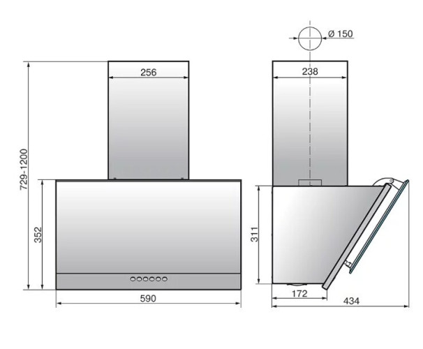 Кухонная вытяжка Elikor Модерн Рубин Stone S4 60 перламутр