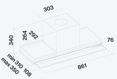 Встраиваемая вытяжка Falmec Virgola No-Drop Touch 90
