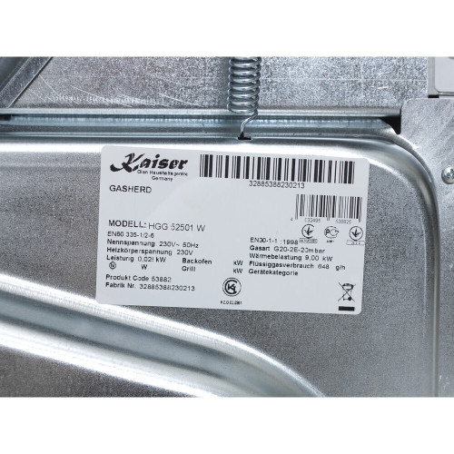 Газовая плита Kaiser HGG 52502 W Eco