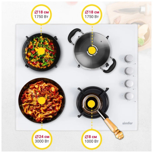 Газовая варочная панель Simfer H 60K40 C000