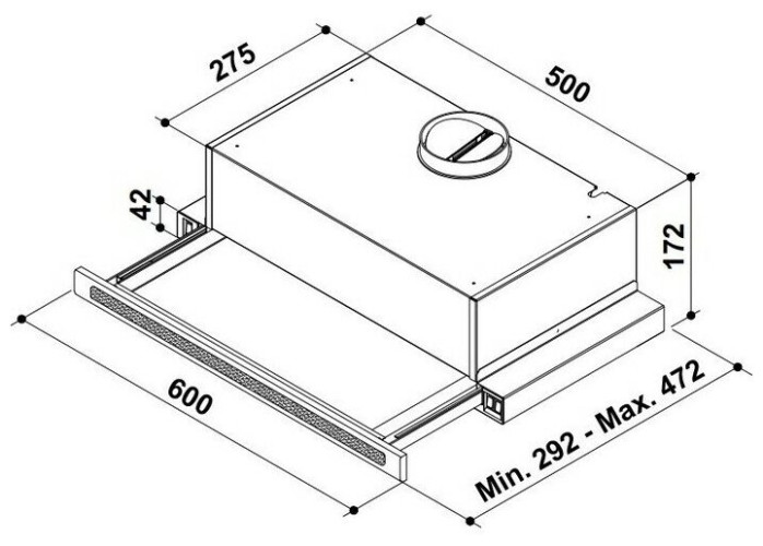 Встраиваемая вытяжка Korting KHP 6637 GWX