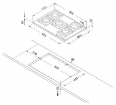 Газовая варочная панель Korting HG 965 CTX