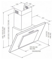 Кухонная вытяжка АКРО Nero eco line WK 4 60 BK