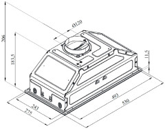 Встраиваемая вытяжка Monsher IHOOD 60 Noir Verre