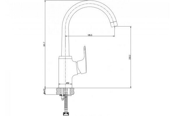 Смеситель для кухни Aquanet Magic хром AF410-41C