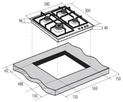 Газовая варочная панель Zugel ZGH601X
