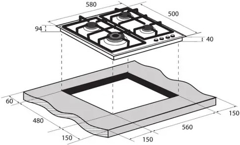 Газовая варочная панель Zugel ZGH601X