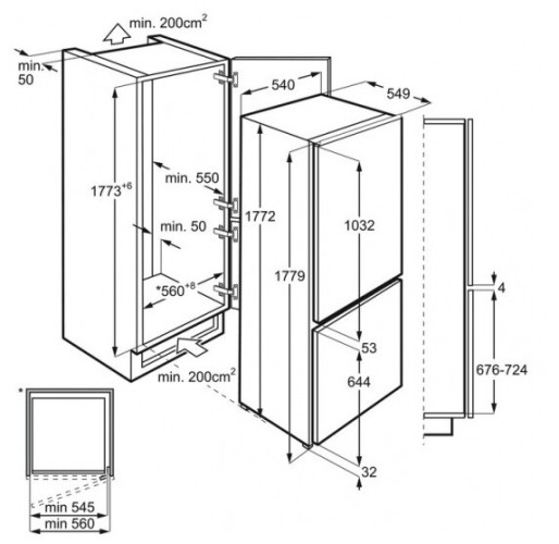 Встраиваемый холодильник Zanussi ZBB 928651S