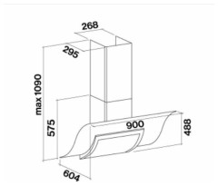 Кухонная вытяжка Falmec Adara 90/800