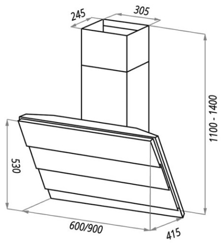 Кухонная вытяжка MAUNFELD CASCADA E 60