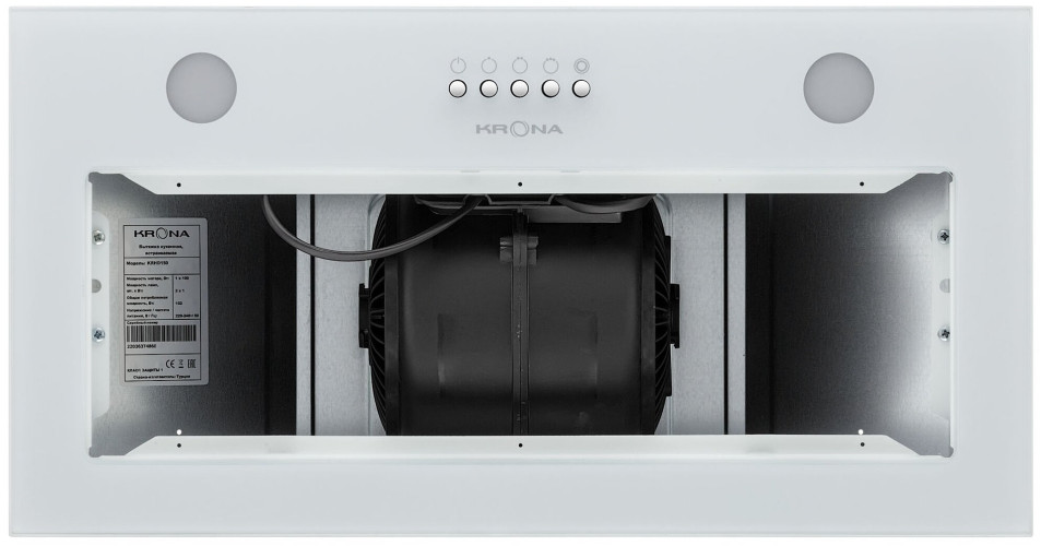Встраиваемая вытяжка Kronasteel Liusa 600 Glass White PB