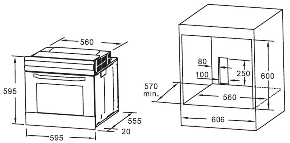 Электрический духовой шкаф MONSHER MOE 6183 BX