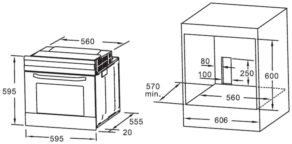 Электрический духовой шкаф MONSHER MOE 6183 BX