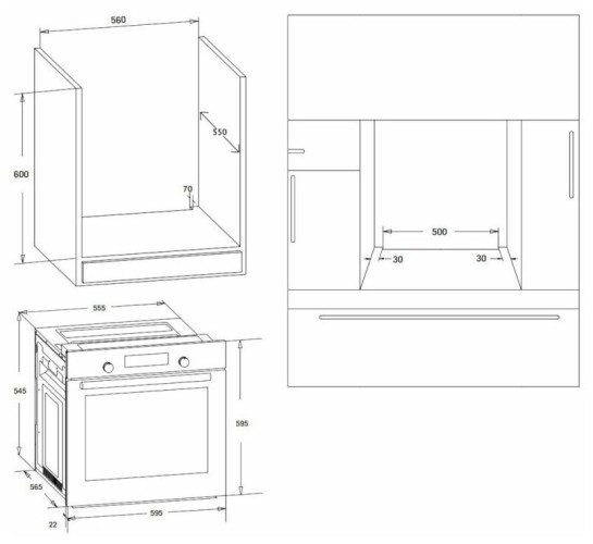 Электрический духовой шкаф Korting OKB 370 CMX