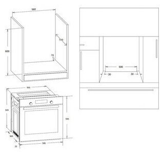 Электрический духовой шкаф Korting OKB 370 CMX