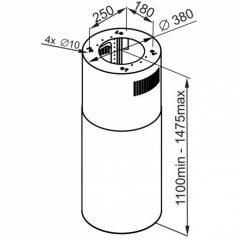 Островная вытяжка Maunfeld Lee Push 39 черная