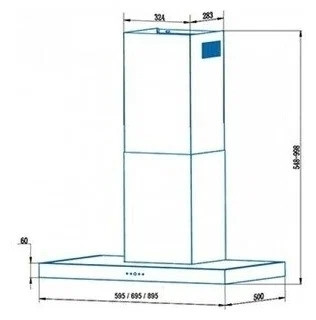 Кухонная вытяжка Cata B6 T900 XGBK