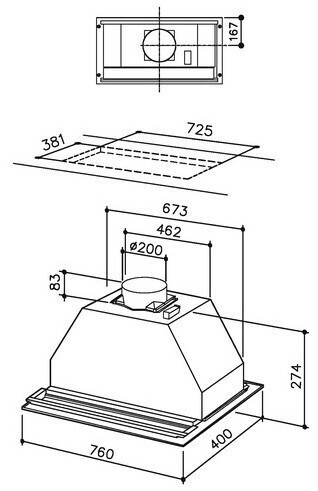Встраиваемая вытяжка Best CK 2000 76 IX