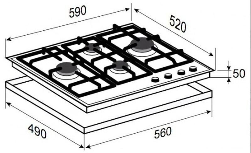 Газовая варочная панель Zigmund & Shtain MN 145.61 B