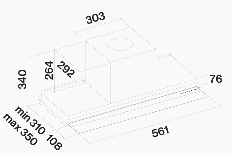 Встраиваемая вытяжка Falmec Virgola No-Drop Touch 60