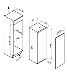 Встраиваемая морозильная камера Maunfeld_ MBFR177NFW