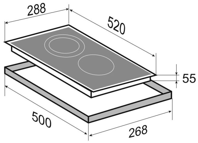 Электрическая варочная панель Zigmund Shtain CN 40 3 W