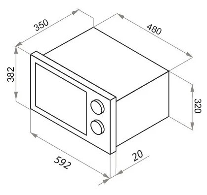 Встраиваемая микроволновая печь MAUNFELD XBMO.20.1 SB