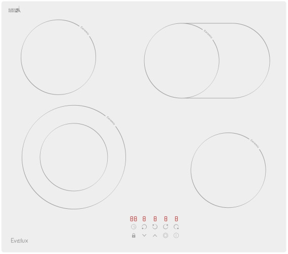Электрическая варочная панель Evelux HEV 642 W