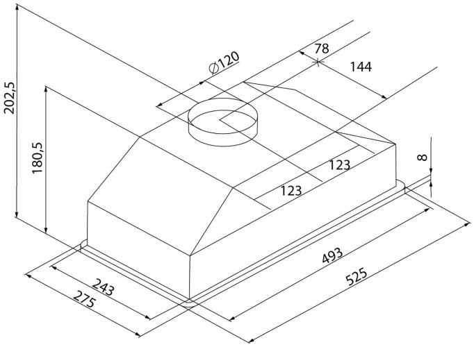 Встраиваемая вытяжка Kronasteel Luisa 600 White PB
