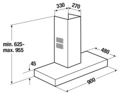 Кухонная вытяжка Kuppersbusch DW 9500.0 W белое стекло