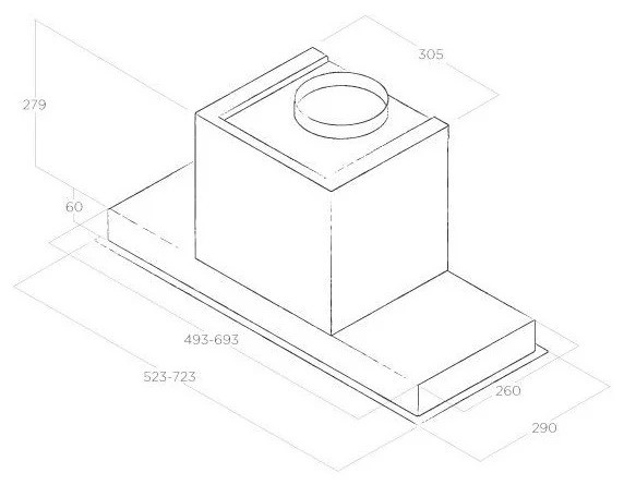 Встраиваемая вытяжка Elica Hidden IX A 60