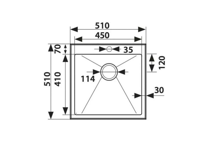 Кухонная мойка Kaiser KSM-5151 сталь