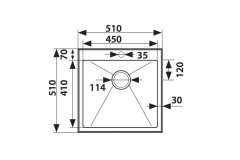 Кухонная мойка Kaiser KSM-5151 сталь