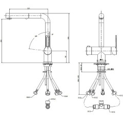 Смеситель для кухни Paffoni RIN295CR-MET
