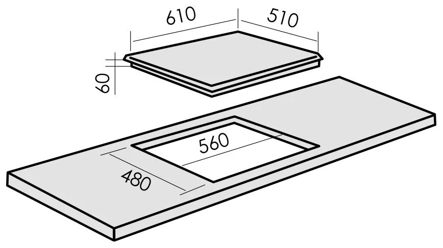 Газовая варочная панель MBS PG 611IV classic