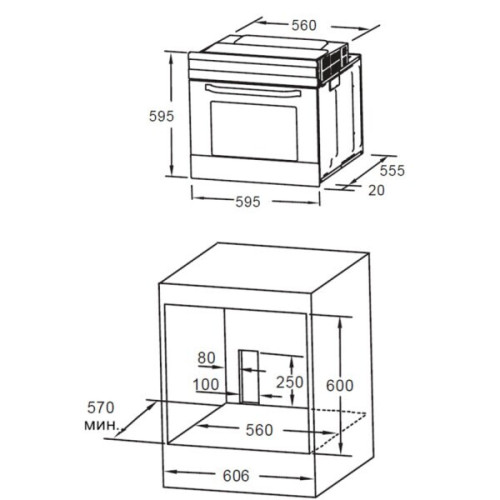 Электрический духовой шкаф MAUNFELD MEOH709DB
