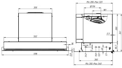 Встраиваемая вытяжка Elikor Sense 60П-1000 хром