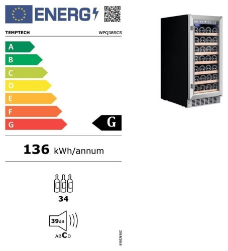 Винный шкаф Temptech WPQ38SCS