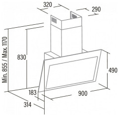 Кухонная вытяжка Cata Thalassa 900 XGBK F