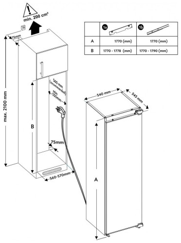 Встраиваемый холодильник Schaub Lorenz SLSE310WE