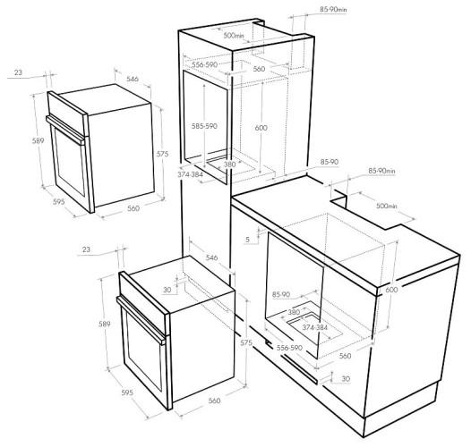 Газовый духовой шкаф MAUNFELD MGOGG 673 RBG TM