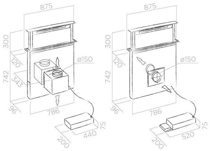 Встраиваемая вытяжка Elica Adagio BL/F/90