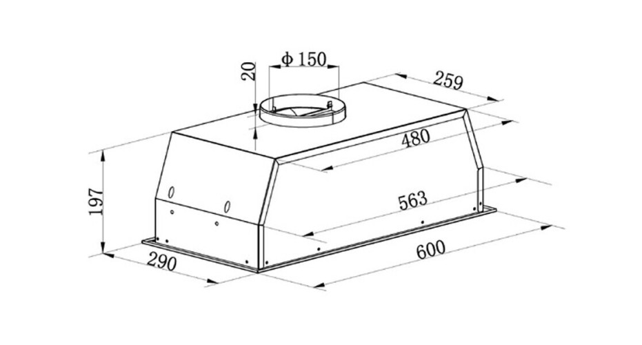 Встраиваемая вытяжка MAUNFELD THAMES 603PM белый